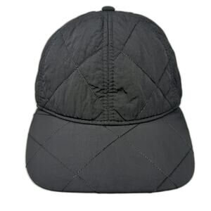 All in Motion Baseball Cap Black One Size Quilted Nylon Adjustable Cord Hat